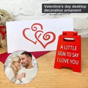 Мини-знак «Я люблю тебя», украшение для рабочего стола на День святого Валентина, рождественский подарок, выдвижная мини-знак, чтобы выразить любовь к девушке, жене, невесте красный