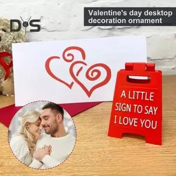 Мини-знак «Я люблю тебя», украшение для рабочего стола на День святого Валентина, рождественский подарок, выдвижная мини-знак, чтобы выразить любовь к девушке, жене, невесте красный