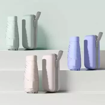 Мини-зонт-капсула, солнечный и дождливый зонт Dualuse, непромокаемый солнцезащитный зонт, портативный зонт для путешествий на открытом воздухе, путешествия