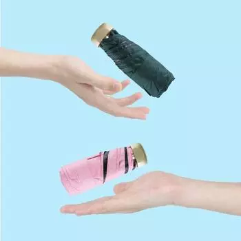 Мини-зонт от солнца и дождя, женский карманный маленький 5-кратный зонт, ветрозащитный светильник, складной портативный детский дорожный анти-УФ-зонтик Paraguas