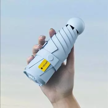 Мини-зонт от солнца, карманный дождевик, виниловый складной УФ-защита, солнцезащитный козырек, карманный зонтик-капсула with box