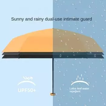 Мини-зонт от солнца, компактный солнцезащитный зонт от ультрафиолета, небольшая портативная сумка, складной зонтик, ультра легкий женский зонт от дождя и дождя 2023
