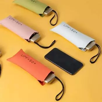 Мини-зонт от солнца, небольшой карманный зонт от дождя, виниловый складной зонт, защита от ультрафиолета и ультрафиолета, солнцезащитный козырек, карманный зонтик, капсула зелёный