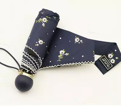 Мини-зонт от солнца, пять складных, с черным покрытием, портативные карманные женские зонтики, брендовые ветрозащитные зонтики, летние парагвайские зонтики