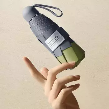 Мини-зонт с 8 ребрами, ветрозащитный, защита от ультрафиолета, 5 складных зонтов, портативный дорожный дождевик, женский зонт, карманный детский