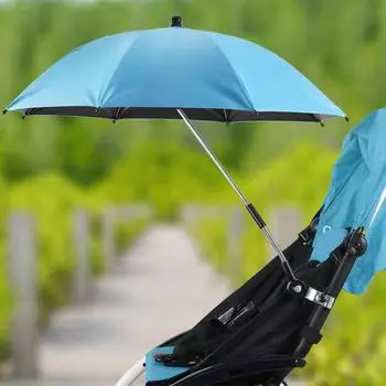 Мини-зонт с регулируемым зажимом, защитой от ультрафиолета, водонепроницаемый, вращающийся на 360 градусов, солнцезащитный зонт, дождевик, инструмент серый