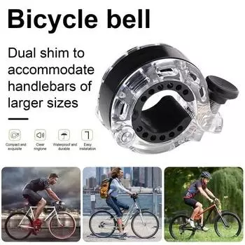 Мини-звонок для велосипеда 110 дБ громкий звук легкий алюминиевый сплав MTB шоссейный горный складной велосипедный руль сигнальный звонок аксессуары для велосипеда прозрачный