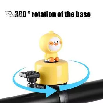 Мини-звонок в виде мультяшного животного для велосипеда, громкий звук, легкий, универсальный, складной, для горного велосипеда, шоссейного, горного, велосипеда, звонок на руль, аксессуары для скутера и велосипеда чёрный