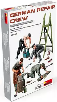 Miniart German Army Repair Crew 4 Pieces Plastic Model MA35358 1/35