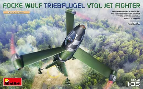 Miniart Luftwaffe Triebflugel VTOL Jet Fighter Plastic Model MA40009 1/35 Focke-Wulf