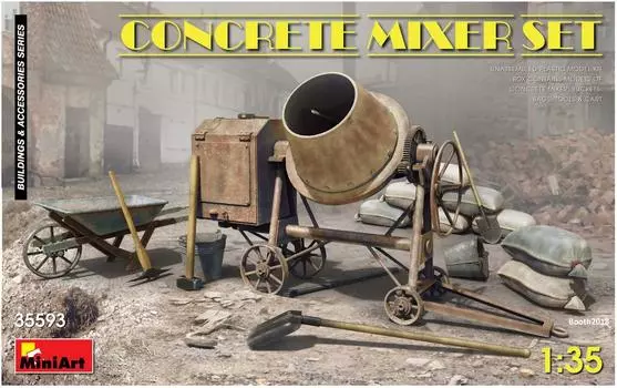 Miniart Набор для бетономешалки Пластиковая модель MA35593 1/35