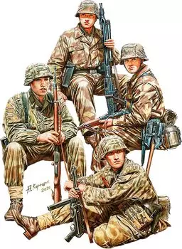 Miniart Немецкий танкист Набор 1 с деталями из смолы для головы Пластиковая модель MA53022 1/35
