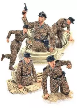 Miniart Немецкий танковый экипаж Франция 1944 г. Специальный выпуск с оружием и оборудованием Пластиковая модель MA35252 1/35