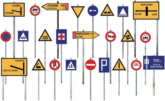 Miniart Poland Traffic Sign Plastic Model MA35664 1/35 1930-1940s