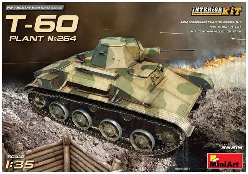 Miniart Soviet Army 264th Factory Full Interior Plastic Model MA35219 1/35 T-60