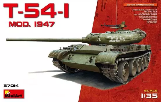 Пластиковая модель среднего танка Советской армии Miniart MA37014 1/35 T-54-1 MOD.1947