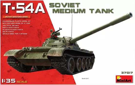 Miniart Soviet Union Army Soviet Medium Tank Plastic Model MA37017 1/35 T-54A