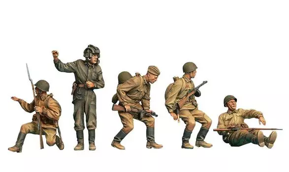 Miniart Советский Армейский Танковый Набор, Специальный Выпуск, Включая Оружие и Оборудование, Пластиковая Модель MA35281 1/35 Экипаж/Штурмовик