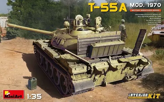 Пластиковая модель танка Miniart Uganda Army с полным интерьером MA37094 1/35 T-55A Mod.1970