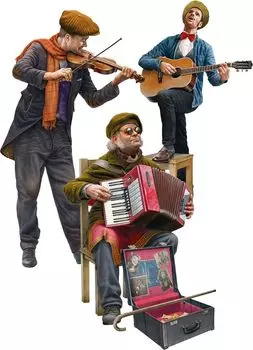 Miniart Уличный музыкант Фигурка 3 Пластиковая модель MA38078 1/35 1930-40-е гг.