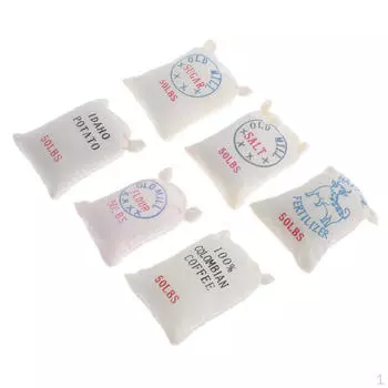 Миниатюра кукольного домика 1/12, 6 мешков соленого картофеля