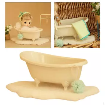 Miniature Bathtub Model for 1/12 Dolls Playset Mini Tub Toy Collection Funny Gift Pretend Play