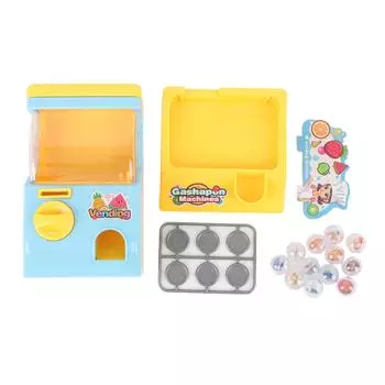 Miniature Capsule Machine Capsule Vending Machine Toy Children Desktop Educational Toy for Boys and синий
