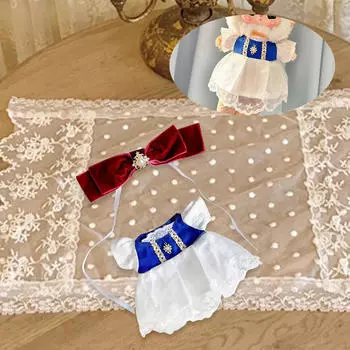 Miniature Doll Clothes,Cute Clothes Suit,Dress up,with Hair Accessories DIY Toy