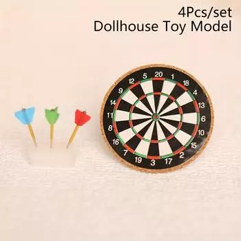 Miniature Dollhouse Dartboard Frisbee OB11 Blythe Scale Sports Model Accessories Realistic Tiny Indoor Decor Collectible Mini Sports Equipment