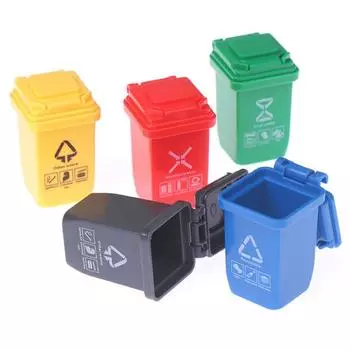 Miniature Dollhouse Miniature Dollhouse Trash Can Simulation Furniture Toy Simulation Trash Can 5pcs/set