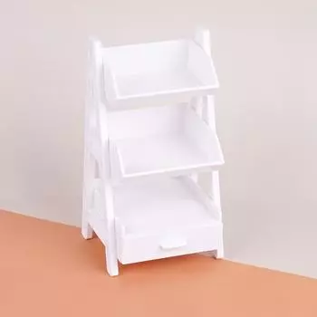 Miniature Mini Flower Stand Shelf Play House Toy Model Mini Simulation Scene Doll House Dessert Knickknack