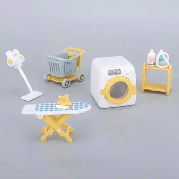 Miniature Simulation Playing House Washing Machine Toy Set Children S Mini Doll House Small Furniture Diy Model