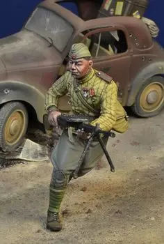 Miniatures World War II Soviet Infantry with Degtyarev Light Machine Gun Berlin 1945 Resin Kit DD35175 D-Day 1/35 Russian/Soviet