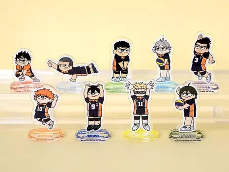 Миниатюрная акриловая подставка Nippon Television Service Girori TD Match Karasuno High School, 1 коробка, продукт W41 x H25 мм, акриловое хайкю!! увидеть. размер: Прибл.