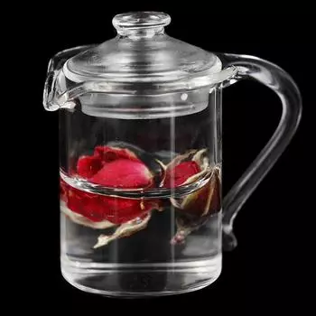 Миниатюрная чашка для кукольного домика, заварочный чайник, стеклянная чашка, кукольный домик, декоративная игрушка 1