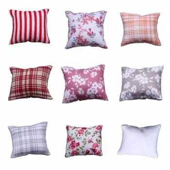 Миниатюрная диванная подушка с принтом, хлопковая кровать, мебель, модный аксессуар для куклы для девочек