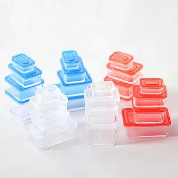 Миниатюрная еда закуски фрукты прозрачный бенто-бокс для кукольного домика аксессуары милый контейнер четкий прямоугольный квадратный модель