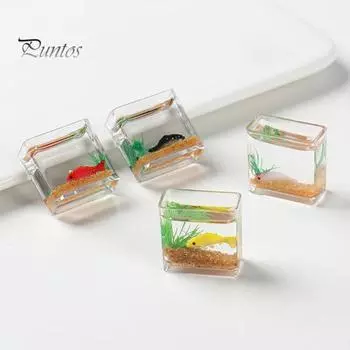 Миниатюрная фигурка аквариума 3D акриловый мини аквариум настольный орнамент модель аквариума для мини игрушечного домика микропейзажи A