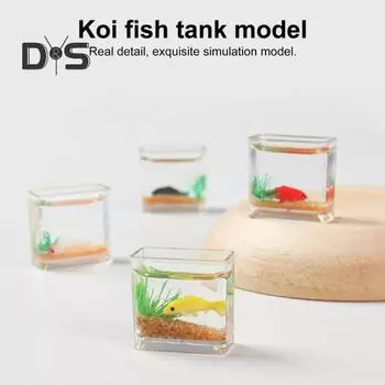 Миниатюрная фигурка аквариума 3D акриловый мини аквариум настольный орнамент модель аквариума для мини игрушечного домика микропейзажи C