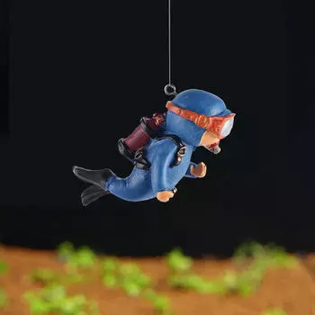 Миниатюрная фигурка дайвера, павильон океанов, игровой набор, приключенческая игрушка, макет мини-пловец для декора аквариума Photograph Blue_6x3.5cm