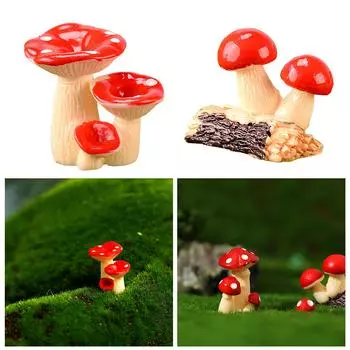Миниатюрная фигурка гриба из смолы, многофункциональная, ручная работа, украшение для детей и взрослых, ручная работа, поделки своими руками 11