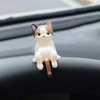 Миниатюрная фигурка кота Yousheng, коллекционная фигурка котенка, украшение на торт, настольная миниатюрная скульптура кота для стола, книжной полки, автомобиля, подарок для детей, любителей кошек 7