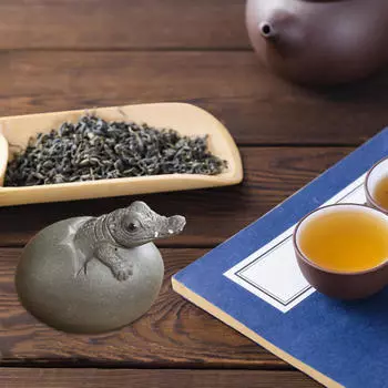 Миниатюрная фигурка крокодила в виде яйца, статуэтка чайного питомца, настольное украшение, художественное произведение, скульптура животного