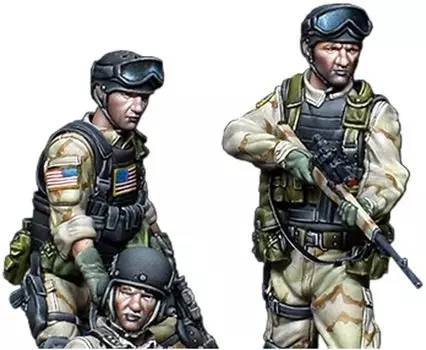 Миниатюрная фигурка Mantis из серии Current Use America Hawk Operation Gothic Serpent Somalia 1993 Набор из смолы Man35149 1/35 Black Down (3 куска)