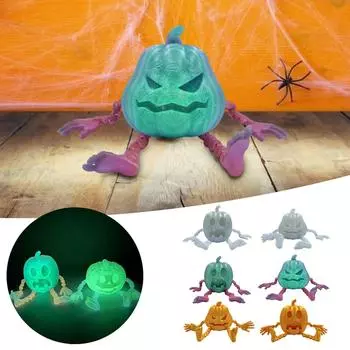 Миниатюрная фигурка, милый мультяшный тыквенный призрак, микропейзаж, украшения для Хэллоуина, украшения для дома, офиса, стол, декор комнаты One Size