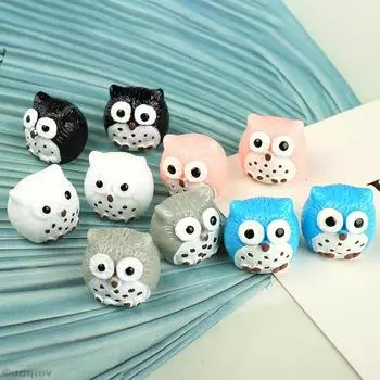 Миниатюрная фигурка совы, поделки, миниатюры, украшение из смолы в виде совы, семейное украшение в виде микроландшафта, фигурки для домашнего декора, аксессуары для совы 20mm