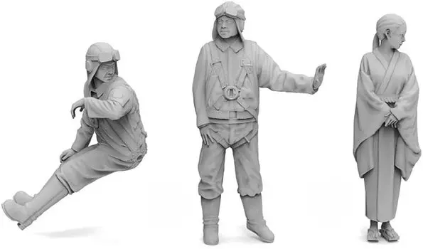 Миниатюрная фигурка Trifactory Military Figure Series Японский пилот ВМС Второй мировой войны и женщина, провожающие в путь, набор из смолы 1/32 MF-36A