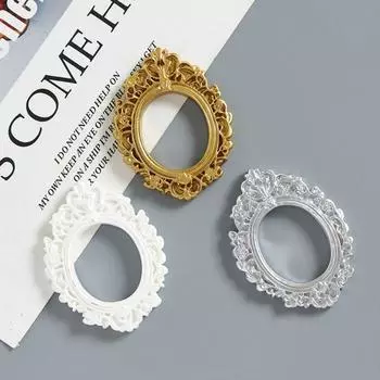 Миниатюрная фоторамка из смолы, деревенское зеркало, маленькая модель, мини-зеркало, реквизит для сада, украшения style 1