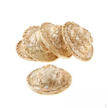 Миниатюрная игрушка-шляпа-ручное вязание шляпа от солнца/12 кукольных аксессуаров для кукольного платья