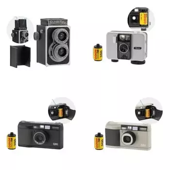 Миниатюрная коллекция Ken Elephant Camera x Все 4 типа наборов Полный комплект Gacha Gacha Capsule Toy